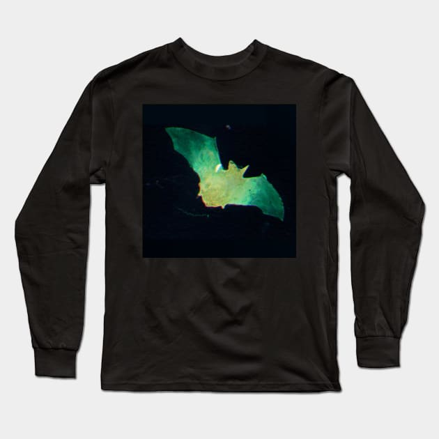 Green Galaxy Emo Bat Long Sleeve T-Shirt by Adv0cat3